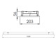 LUMINÁRIA COMERCIAL DE EMBUTIR BR RT GEMINI 2700 4P ALETAS ALUMÍNIO ALTO BRILHO 56x1243x203mm