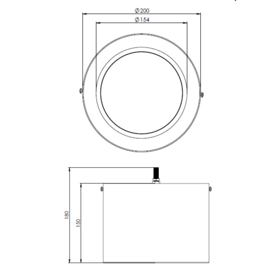 PLAFON DECOR DE SOBREPOR RD ALUDRA Ø200x150mm