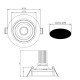 SPOT DECOR EMBUTIR RD ATRIA 8.6W LENTE BLACK 36º Ø100x94mm