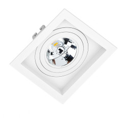 SPOT DECOR EMBUTIR SQ  ATRIA RECUADO 12W LÂMPADA LED AR111 24º 70x170x65mm
