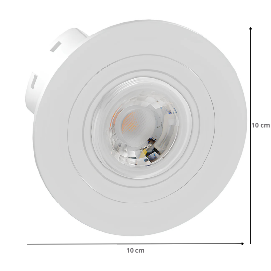 SPOT DECOR DE EMBUTIR ATRIA 6W RD LED PAR16 36º Ø100X71mm