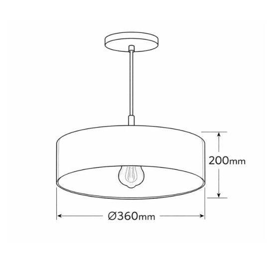 PENDENTE DECOR BILBO 9W Ø360x200mm
