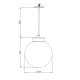 PENDENTE DECOR RD BOLL 19.5W Ø350mm