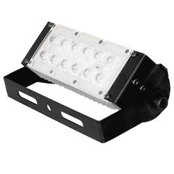 PROJETOR EXTERNO LED BUBBLE PT 37W  MODULO LED 5050 12L + LENTE 120º IP65 + DRIVER BLINDADO 1050mA 219x72x155mm