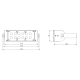 PROJETOR EXTERNO LED BUBBLE PT 37W  MODULO LED 5050 12L + LENTE 120º IP65 + DRIVER BLINDADO 1050mA 219x72x155mm