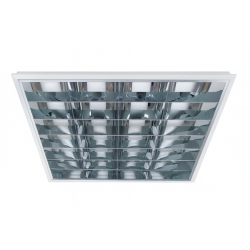 LUMINÁRIA COMERCIAL DE EMBUTIR ECO 36W 6 ALETAS 620x620X70mm 