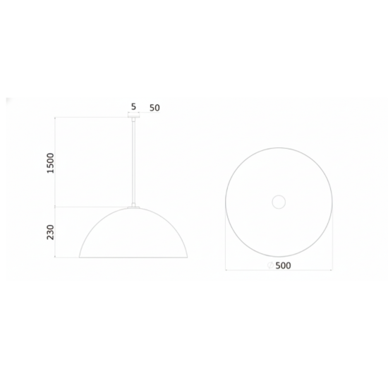 PENDENTE DECOR ESFERA 15W Ø500x230mm