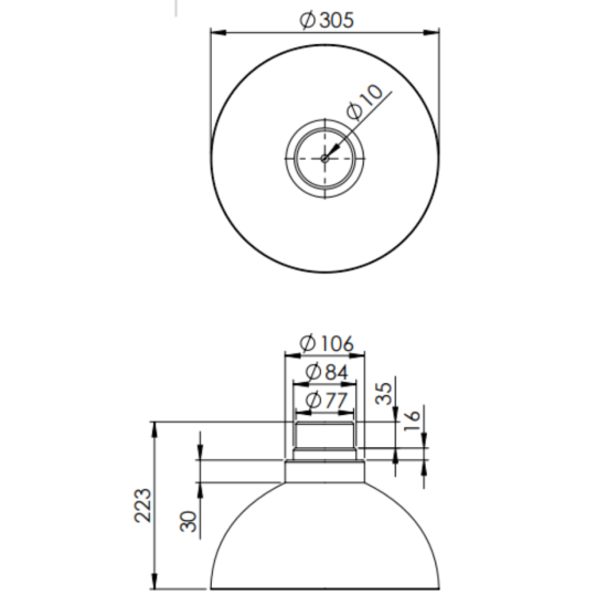 PENDENTE DECOR FABRI-M 9W Ø305x223mm
