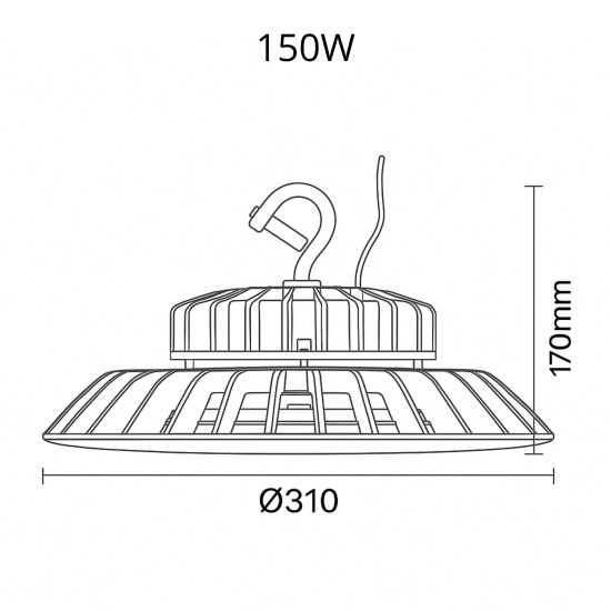 LUMINÁRIA INDUSTRIAL LED HIGH BAY UFO 120º BIVOLT LUMINÁRIA INDUSTRIAL LED HIGH BAY UFO 120º BIVOLT