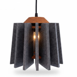 PENDENTE DECOR ESPECIAL RD LASLY-G 30W ALETAS ACUSTICAS Ø600x405mm