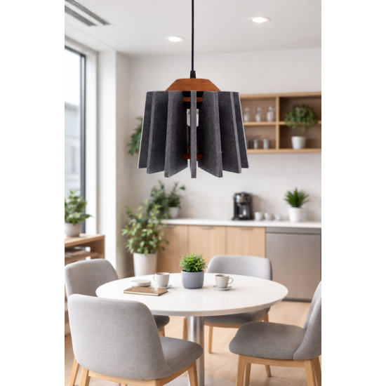 PENDENTE DECOR ESPECIAL RD LASLY-G 30W ALETAS ACUSTICAS Ø600x405mm