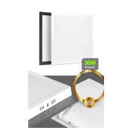 PAINEL LED DE EMBUTIR SQ BR ALPHA 36W 400x400x33mm
