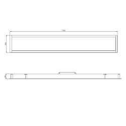 LUMINÁRIA COMERCIAL EMBUTIR BR RT PIAZZA 900LT 200x1243x56mm