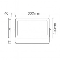 PROJETOR EXTERNO LED 50W BV IP65 120º 300X240X40mm