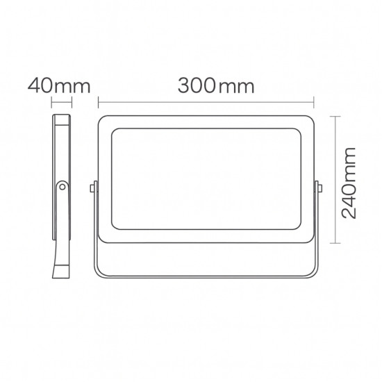 PROJETOR EXTERNO LED 50W BV IP65 120º 300X240X40mm