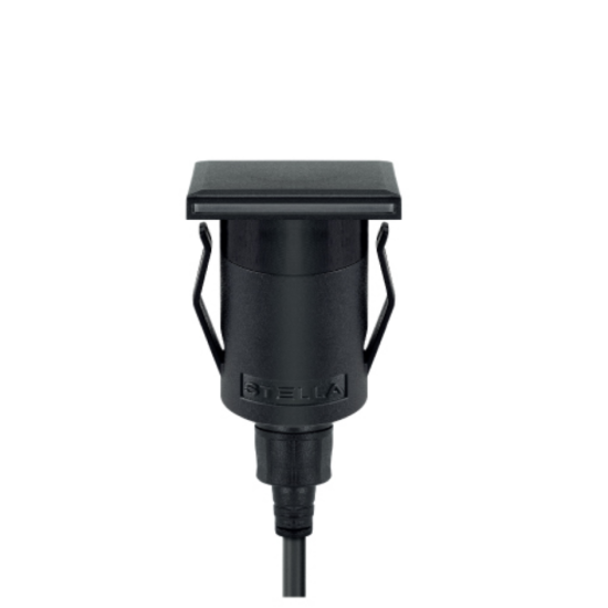 BALIZADOR DE SOLO WAY SIDE SQ PT 1,5W 3000K BV IP67 Ø41X73mm