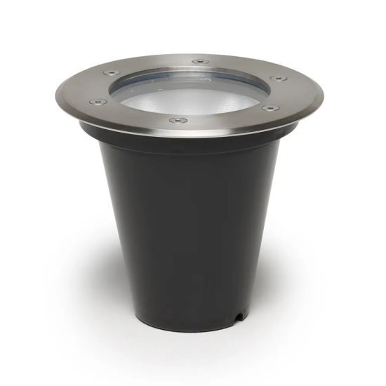EMBUTIDO DE SOLO LED 12W AÇO INOX IP67 Ø155x140
