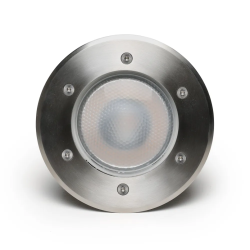 EMBUTIDO DE SOLO LED 12W AÇO INOX IP67 Ø155x140