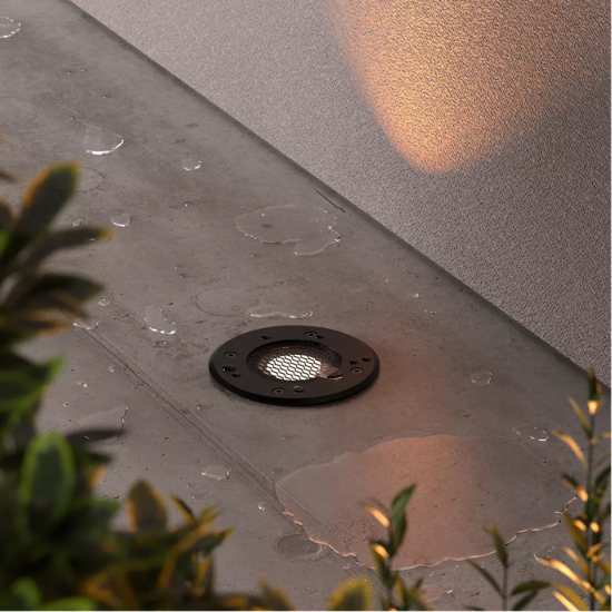 EMBUTIDO DE SOLO LED PT VENNA 10W 12º + ANTI-OFUSCANTE IP67 Ø100x70mm