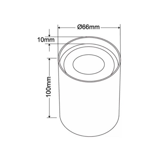 PLAFON DECOR PARA TRILHO ELETRIFICADO LUMOS 6W Ø7Ox100mm