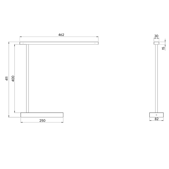 LUMINÁRIA DECORATIVA DE MESA TOUCAN LED 82x462x441mm